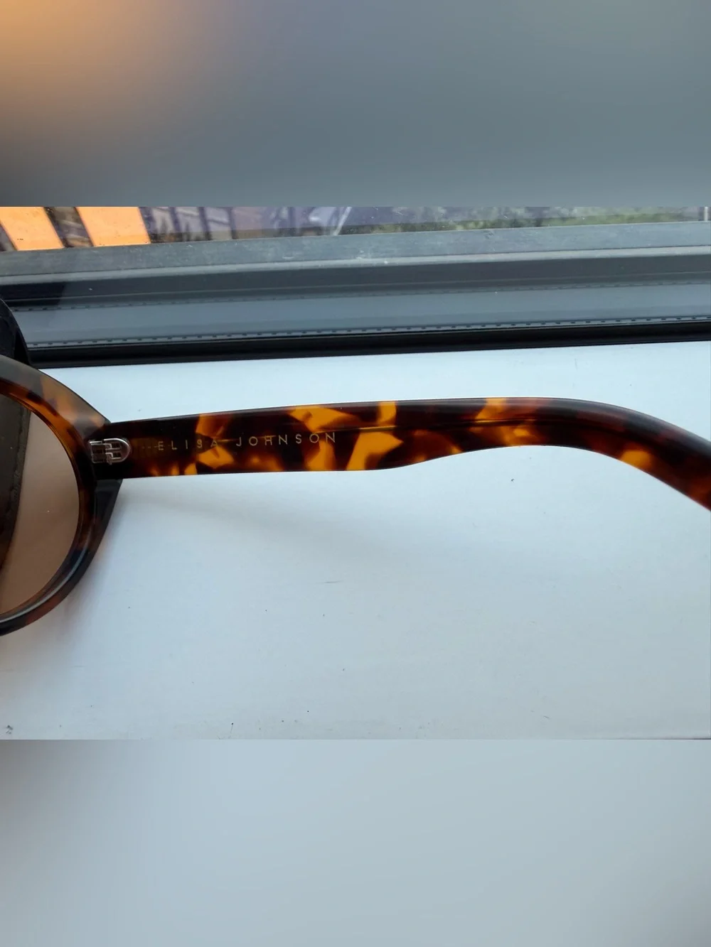 Elisa Johnson Val Tortoiseshell Brown Aviator Sunglasses
